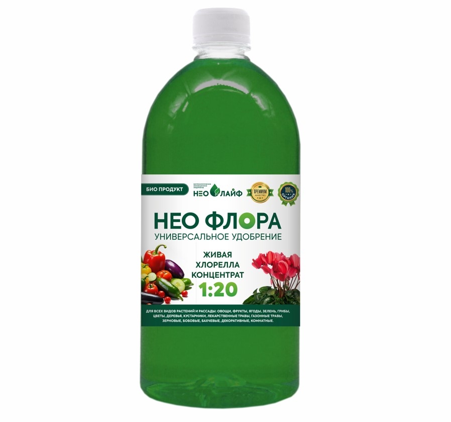 Концентрат живой хлореллы НЕОФЛОРА, объём 0,5 л